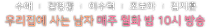 수애/김영광/이수혁/조보아/김지훈 우리집에 사는 남자 매주 월화 밤 10시 방송
