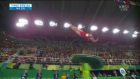 여자 도마 북한의 홍은정 아쉬운 착지 이미지