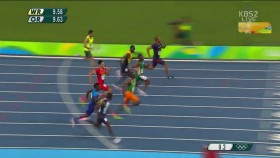 남자 100M 준결승 1조 이미지