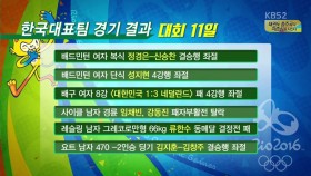 대회 11일차, 경기 결과 이미지