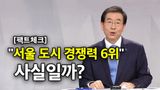 [팩트체크] 박원순 “서울 도시 경쟁력 6위” 사실?