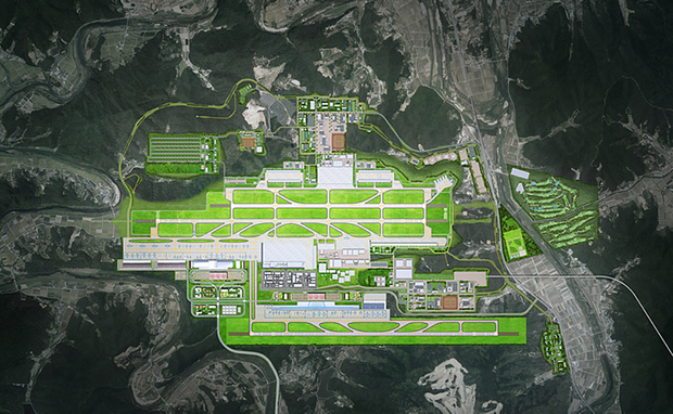 대구경북 신공항의 조감도. 대구시는 2029년 말까지 이 공항을 짓겠다는 계획인데 몇 가지 쟁점 사안도 남아있습니다.